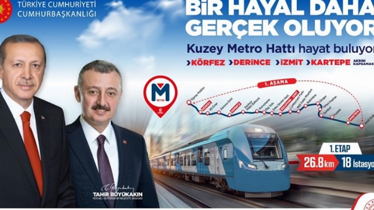 Kocaeli'ne Kuzey Metro hattı müjdesi