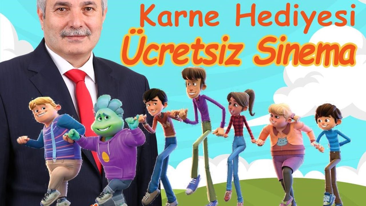 Başkan Özgan’dan çocuklara karne hediyesi "Rafadan Tayfa" filmi