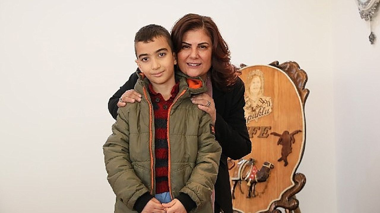 İlkokul öğrencisi Ali Efran'dan Başkan Çerçioğlu'na ziyaret