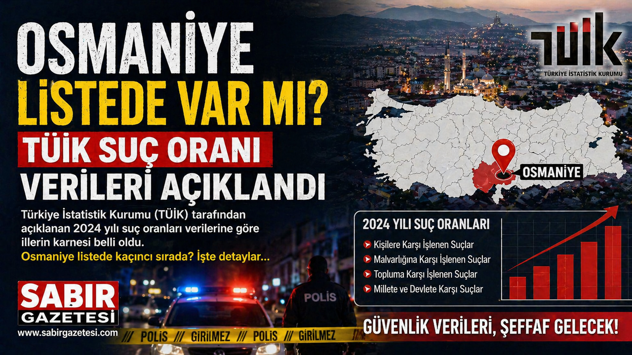 Osmaniye Listede Var mı? TÜİK Suç Oranı Verileri Açıklandı
