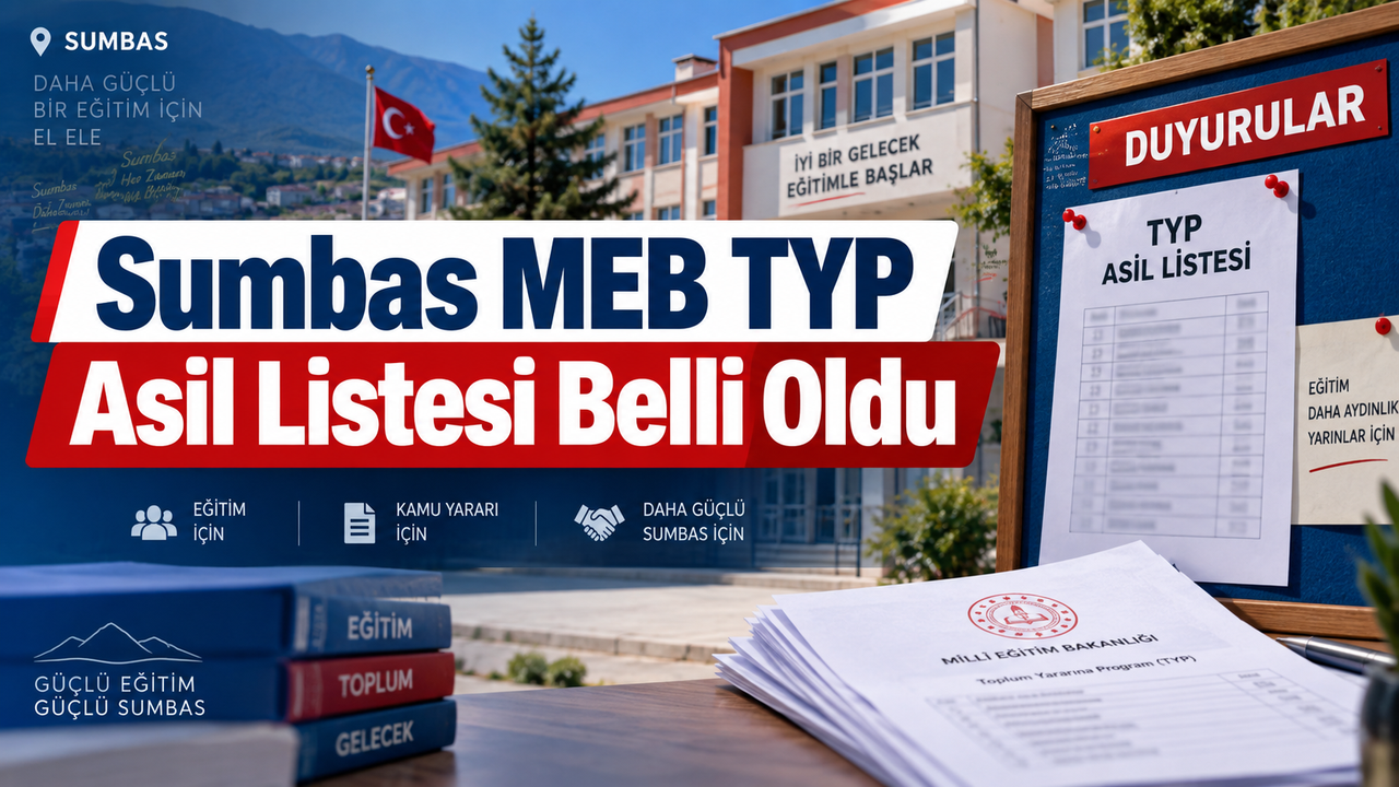 Sumbas MEB TYP Asil Listesi Belli Oldu