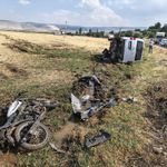 Kahramanmaraş'ta motosiklet ile hafif ticari aracın çarpışması sonucu 1 kişi öldü