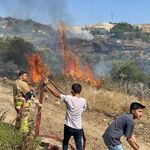 Antakya ilçesinde zeytinlikte çıkan yangın söndürüldü