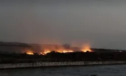 Toprakkale'de Mısır Hasadı Sonrası Anız Yangınları Yeniden Görüldü