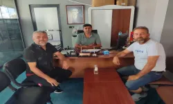 Sarı Yeşil Taraftarlar Derneği Başkanı Gürbüz, İtfaiye Müdürü Fazlı Şahin'i Ziyaret Etti