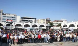 Mersin'de İsrail'i Protesto Eylemi ve Gıyabi Cenaze Namazı