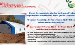 Düziçi Çiftçilerine Deprem Sonrası Önemli Destek