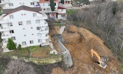 Gölcük Yeni Mahalle'de Toprak Kayması Sonrası Alanda Çalışma Başlatıldı