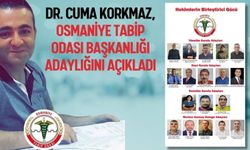 Dr. Cuma Korkmaz, Osmaniye Tabip Odası Başkanlığı Adaylığını Açıkladı