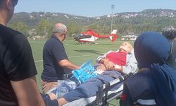 Kahramanmaraş'ta yaşlı hasta ambulans helikopterle Adana'ya gönderildi