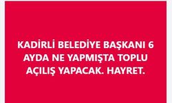 Bahri Çolpan'dan Eleştiri: "Kadirli Belediye Başkanı 6 Ayda Ne Yapmış da Toplu Açılış Yapacak?"