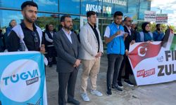 Burdur'da üniversite öğrencileri, İsrail'in Filistin'e yönelik saldırılarını protesto etti