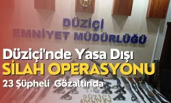 Düziçi'nde Kaçak Silah Operasyonu: 23 Şüpheliye Gözaltı