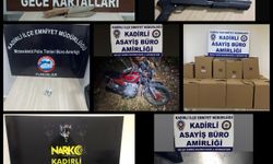 Kadirli'de emniyetin narkotik ve asayiş uygulamalarında yakalanan 4 şüpheli tutuklandı