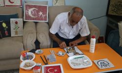 Oğlunun ödeviyle tanıştığı mozaik sanatı emeklilikteki hobisi oldu