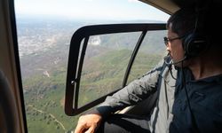 Vali Masatlı Yangın Bölgesini Havadan İnceledi