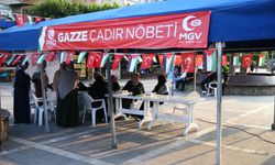 Adana'da Filistin'e destek için çadır nöbeti tutuluyor
