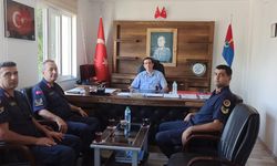 Kaymakam Topsakaloğlu'ndan İlçe Jandarma Komutanı Akgün'e ziyaret