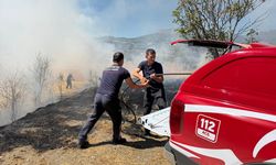 Akseki'de otluk alanda yangın çıktı