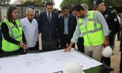 Bozyazı Kaymakamı Topsakaloğlu'ndan hastane inşaatında inceleme