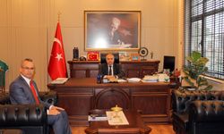 Anamur Kaymakamı Duru, İlçe Emniyet Müdürü Doğanay'ı makamında kabul etti