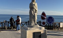 Antalya'da Plancia Magna heykeli açıldı