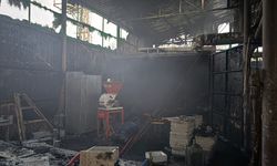 Burdur'da mermer fabrikasında çıkan yangın söndürüldü