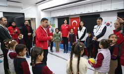 Hatay'da Türk Kızılay ve Kore Kızılhaçından depremzede çocuklara etkinlik