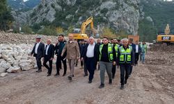 Güneş, ilçedeki altyapı çalışmalarını inceledi