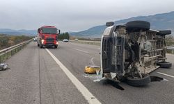 Düziçi Osmaniye Otoyolunda Transit Araç Takla Attı 1 Yaralı