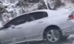 Gökçeli Rampası’nda Kar ve Buzlanma Araçlar Yolda Kaldı