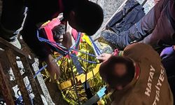 Antakya ilçesinde inşaat şantiyesindeki çukura düşen işçi yaralandı