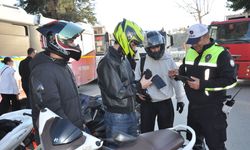 Mersin'de motosiklet sürücüleri denetlendi