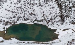 Isparta'da kar manzaraları havadan görüntülendi