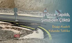 4 Ay Önce Yapıldı, Şimdiden Çöktü: Düziçi-Kadirli Yolunda Tehlike
