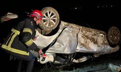 Adana'da takla atan otomobildeki 1 kişi öldü, 3 kişi yaralandı