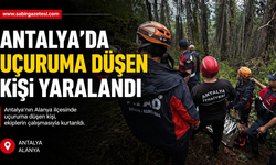 Antalya'da uçuruma düşen kişi yaralandı