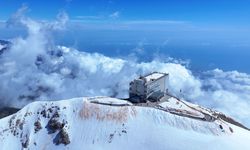 Antalya'daki Tahtalı Dağı 'beyaz gelinliği' ile ziyaretçi çekiyor