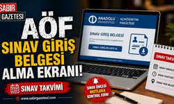 AÖF Sınav Giriş Belgesi Alma Ekranı! Sınav Takvimi