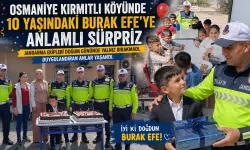 10 Yaşındaki Burak’a Jandarmadan Sürpriz