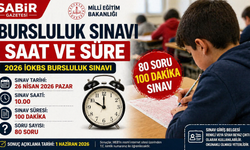 Bursluluk Sınavı Saat ve Süre  80 Soru 100 Dakika Sınav