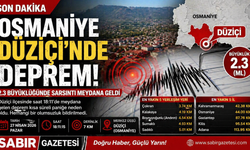 Düziçi’nde Korkutan Deprem meydana geldi