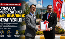Erzin Kaymakamı  Özaydın’a “Fahri Hemşehrilik Beratı”