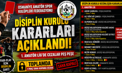 Osmaniye Amatör Lig’de Cezalar Peş Peşe