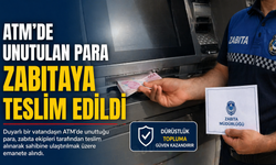 Serik'te ATM'de unutulan para zabıtaya teslim edildi