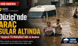 Düziçi’nde Araç Sular Altında