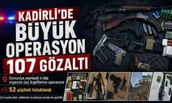 Kadirli’de Büyük Operasyon: 107 Gözaltı, 52 Kişi Tutuklandı