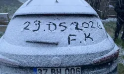 Kastamonu'da Mayısta Kar Sürprizi