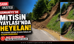 Mitisin Yaylası’nda Heyelan Yol Kapandı