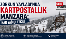 Zorkun Yaylası’nda Kartpostallık Manzara: Kar Yağışı Etkili